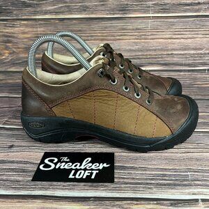 Keen Women's Presido Brown Leather Casual Hiking Shoes‎